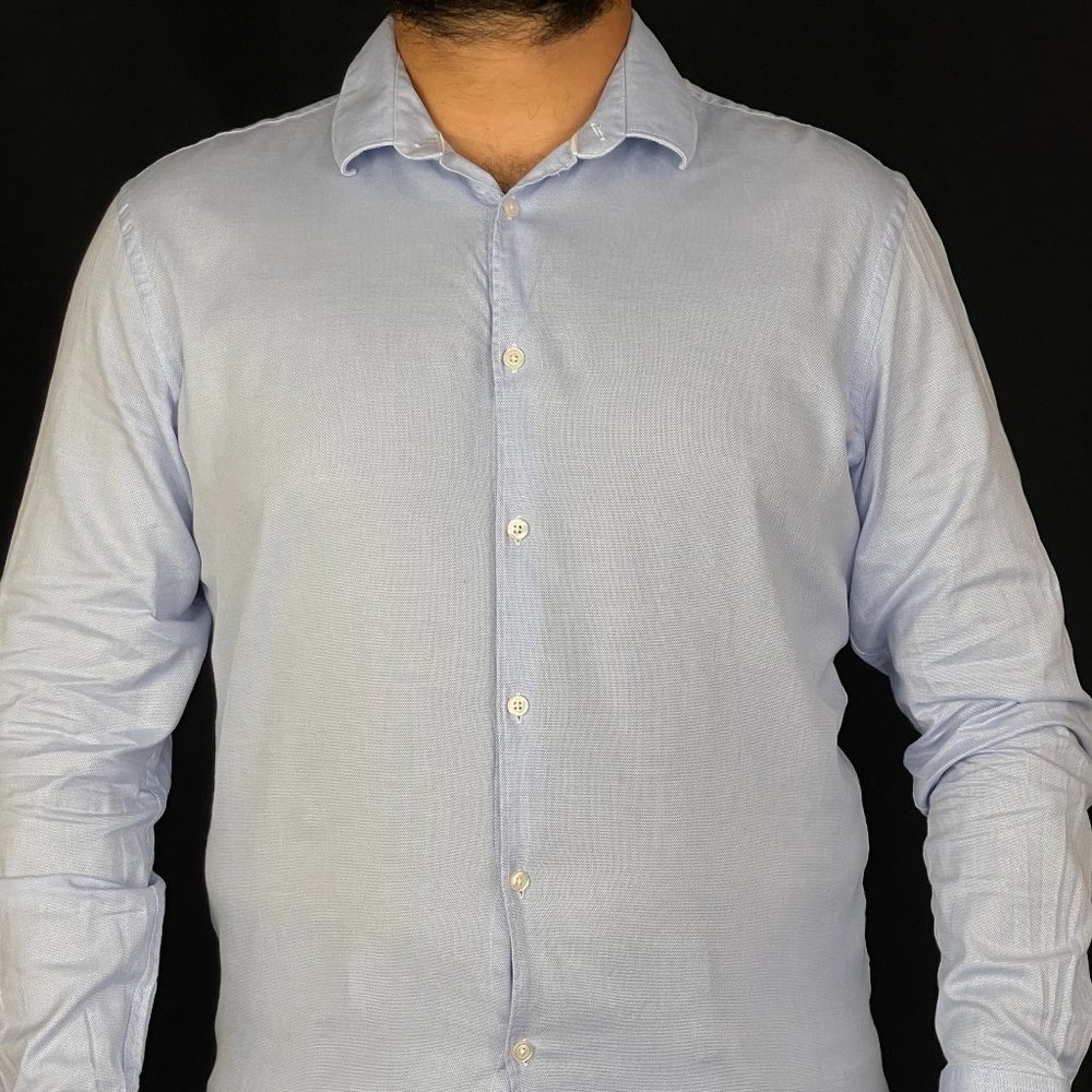 Light blue Zara man long sleeve button up